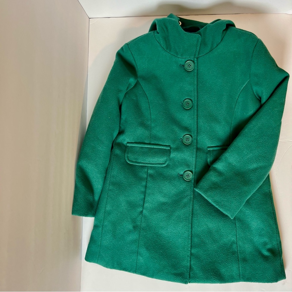 Cat & Jack Girls Green Hooded Coat XS | Like New